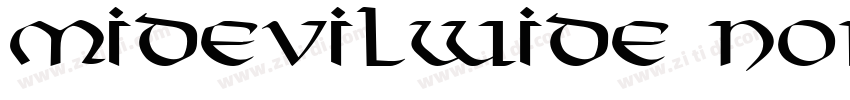 MidevilWide Normal字体转换